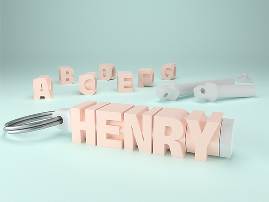 Customizable Fidget Name keyring